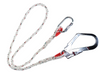 Single Restraint Lanyard - Length 1.5m - White - with Scaffold Hook