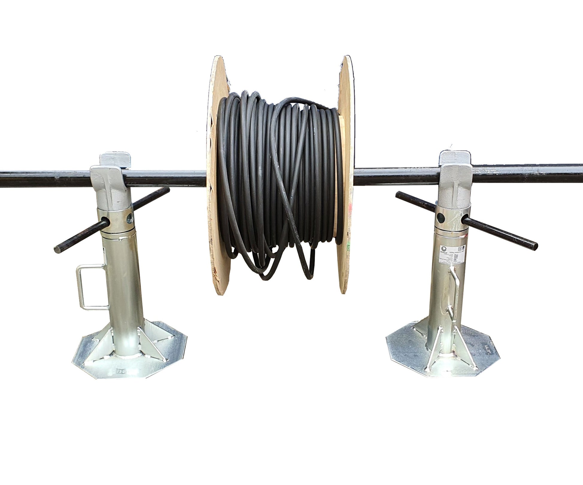 3.0t  Cable Drum Jack Set - Manual Screw Type - from JACKITUP from RiggingUK