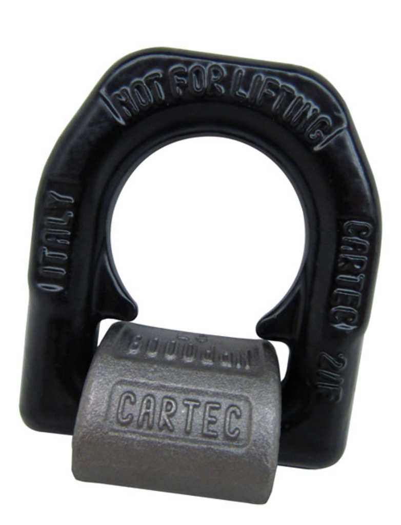 Cartec Grade 10 Single Base Weld-on Lashing Ring with Spring - 831X 13,400 daN