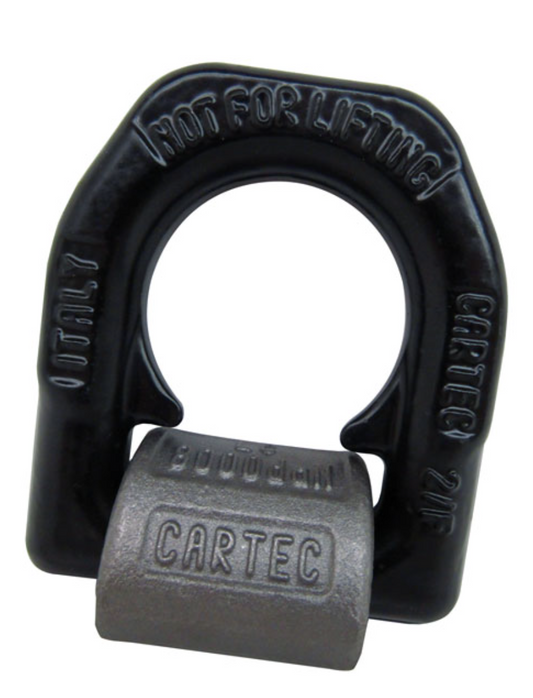Cartec Grade 10 Single Base Weld-on Lashing Ring with Spring - 831X 13,400 daN