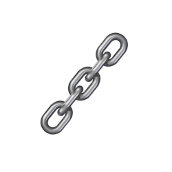 Short Link Chain Commercial Galvanised  (Sold By the Meter) Ø16mm x 45mm Inside Length - G