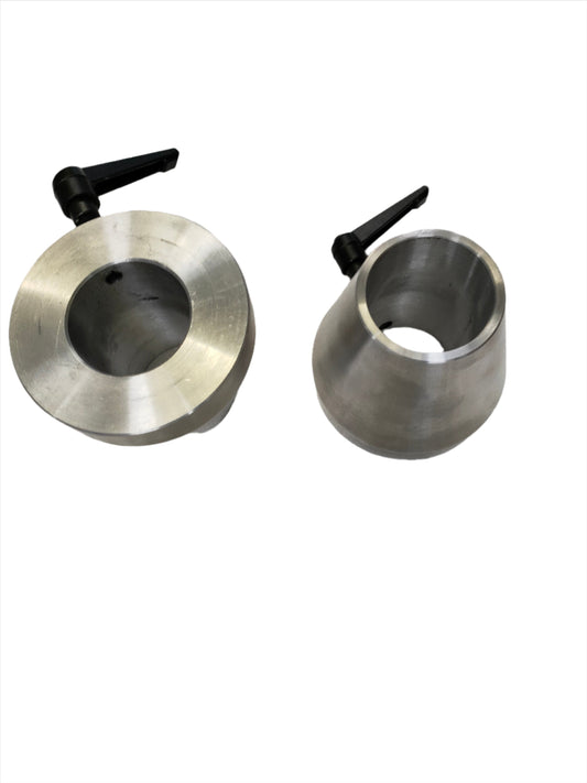 Coned Aluminium spindle locking collars (Pair) Collars to suit 76mm OD spindle