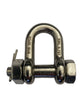 Load Rated AISI 316 Stainless Steel Safety Pin Dee Shackle 1" - 6.0t