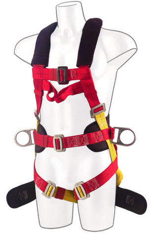  Portwest 3 Point Comfort Plus Harness Red