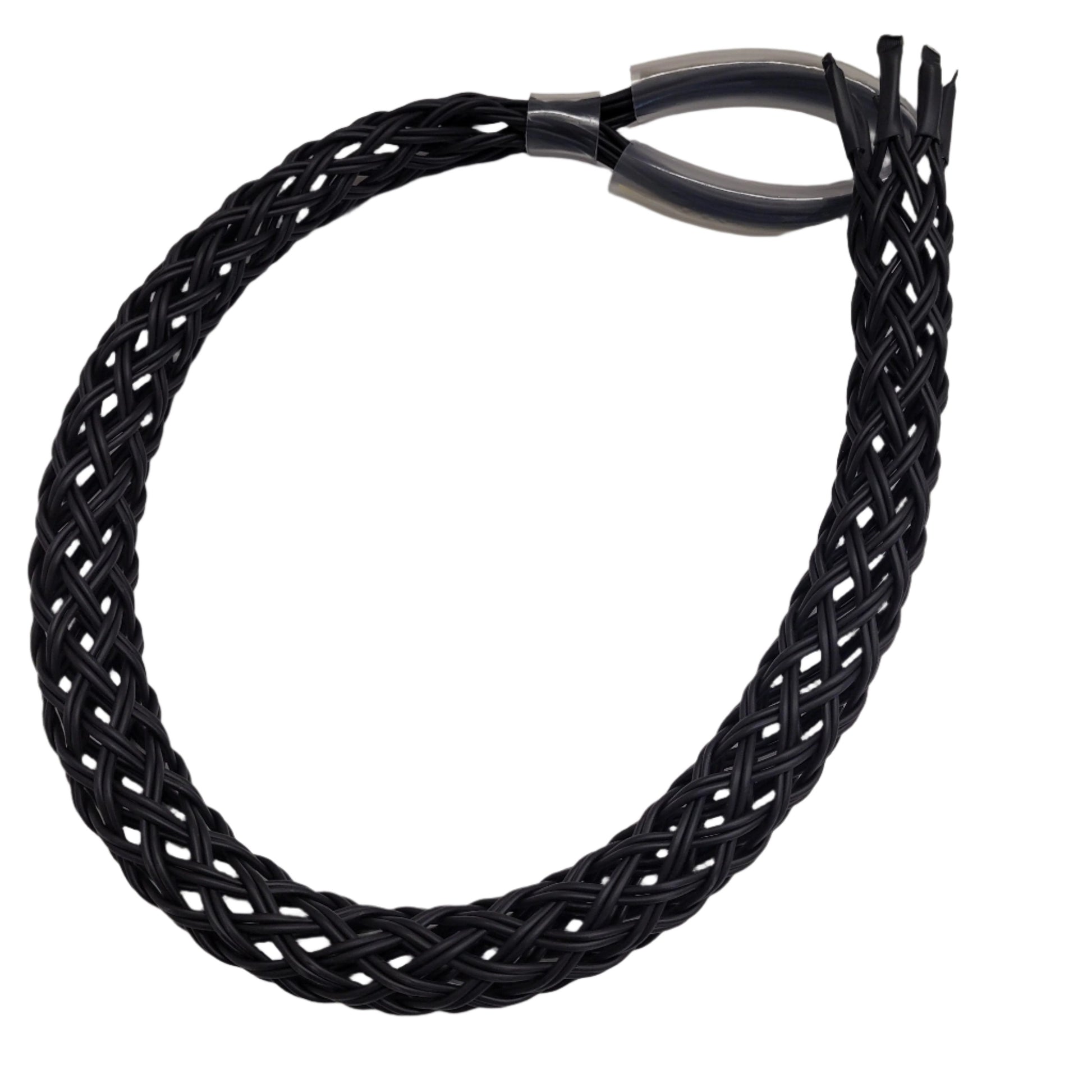 Woven mesh Aramid cable grips - which offer a non-metallic and non conductive alternative to steel cable grips from RiggingUK