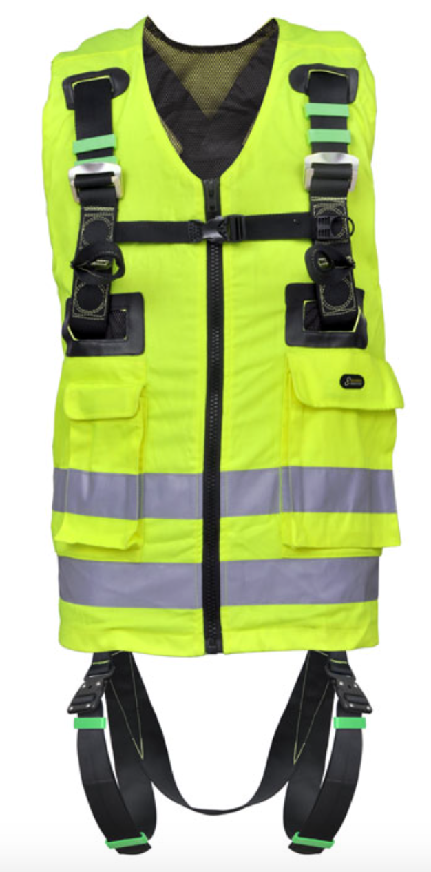 Kratos - Yellow High-Visibility 2 Point Full Body Harness - Size Universal Universal