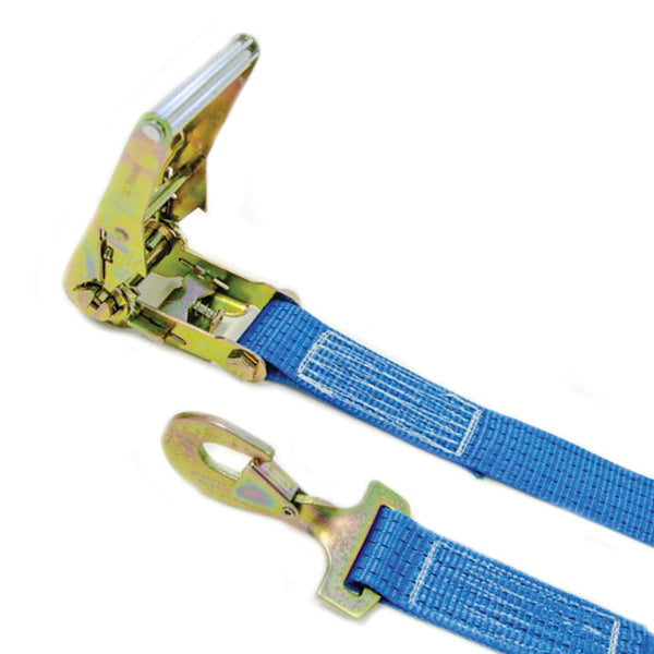 50mm Wide 2 Part Ratchet Strap Systems with FLAT SNAP HOOK 2500daN - UK Made from RiggingUK