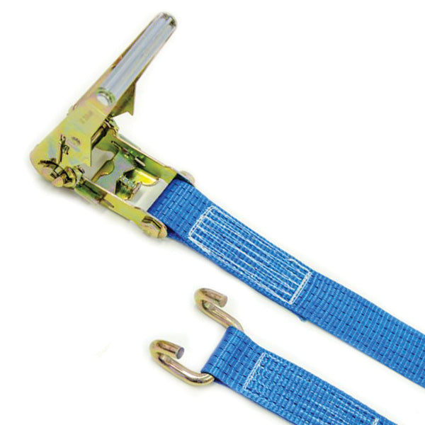 50mm Wide 2 Part Ratchet Strap systems with CHASSIS (RAVE) HOOKS 2500daN - UK Made from RiggingUK