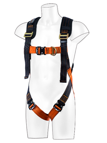 Portwest - Ultra 2 Point Safety Harness - Black/Orange - Sale S / M / L