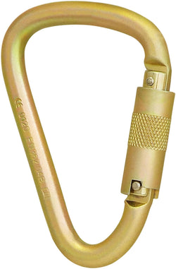  ISC Klettersteig Keylock Supersafe (3-way) Steel Karabiner - MBS 45kN - Zinc Plated Karabiner