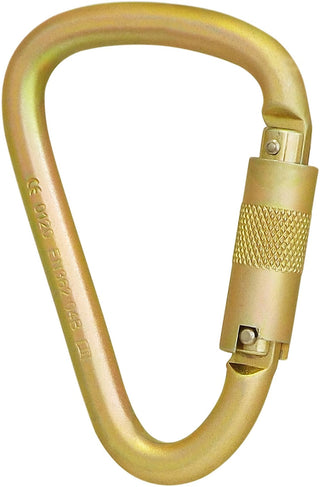  ISC Klettersteig Keylock Supersafe (3-way) Steel Karabiner - MBS 45kN - Zinc Plated Karabiner