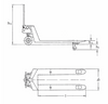 Pfaff HU 25-115 Silverline Pallet Truck Diagram showing Dimensions