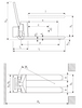 Technical Drawing of Pfaff HU HS 10 B Scissor Pallet Truck with Dimensions Labelled