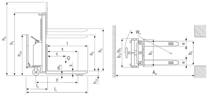 Technical Drawing of Pfaff EHH PS Manual Stacker