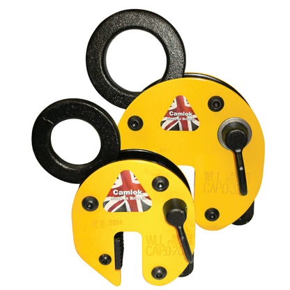 Yellow and Black Camlok 92 Series Vertical Plate Clamp