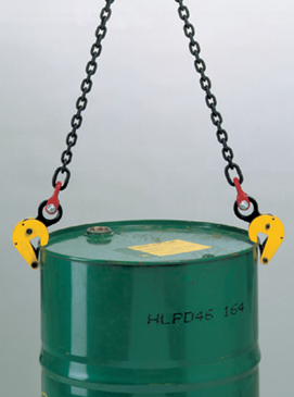 Yellow Camlok DC500 Drum Clamp in use