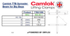 Camlok TTB Spreader Beam for Big Bags Dimensions Table with Diagram