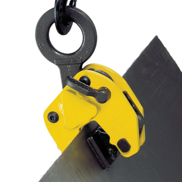 Yellow and Black Camlok LJ Non-Marking Vertical Plate Clamp