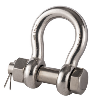  Stainless Steel Load Rated Safety Nut and Bolt Pin Bow Shackle 6.0t