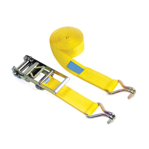 75mm wide 2 Part Ratchet Strap systems 500daN – CLAW HOOKS - UK Made from RiggingUK