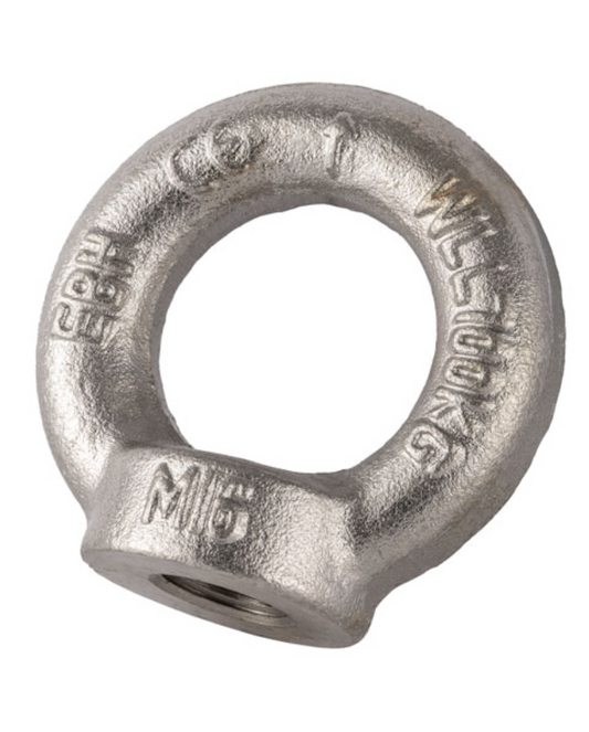 Stainless Steel Load Rated Eyenut - AISI 316 1.8t / 24mm