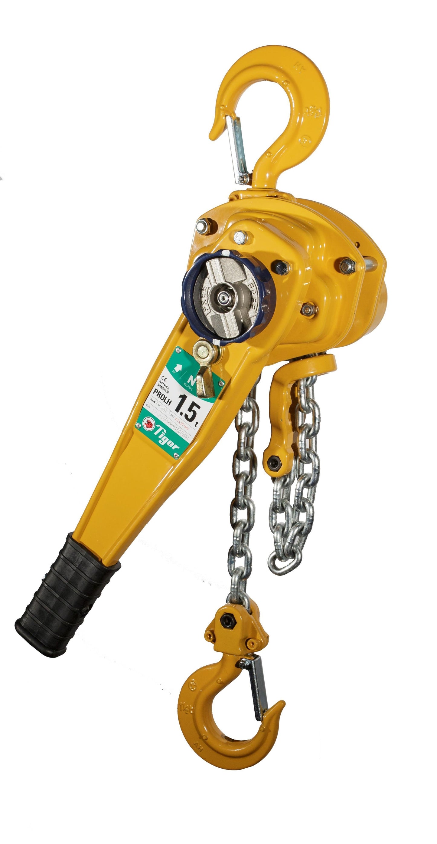 6.3t Tiger Professional Lever Hoist with Travelling End-Stop - Model PROLH