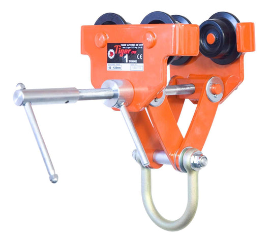 TIGER ADJUSTABLE PLAIN TROLLEY TYPE APT (with lockable adjustment to spindle bar) Ref: 215-1 10.0t