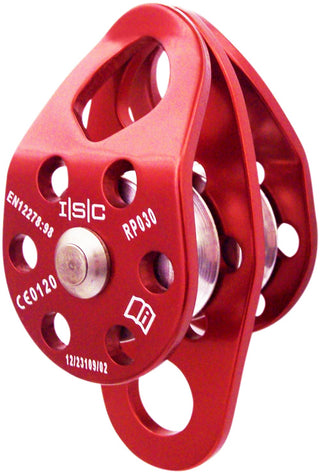  ISC Small Double Eiger Pulley with Becket - MBS 36kN - Max Rope Dia 13mm