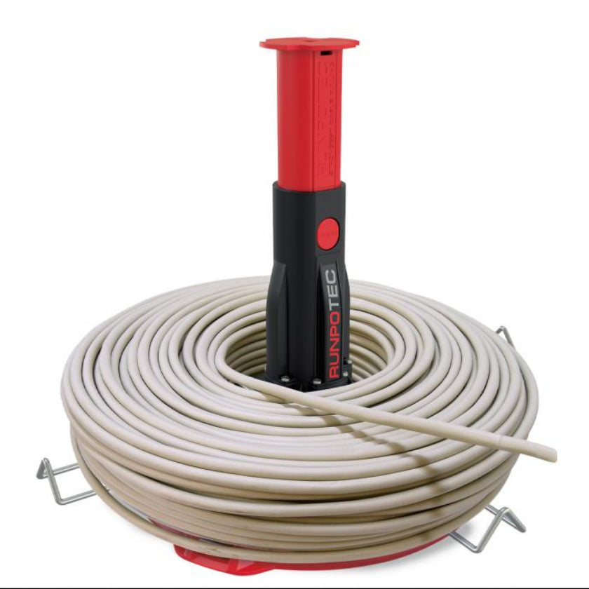 RUNPOTEC Red and Black Multi-Function Mandrel for XB 300, 500 & 500T in use with XB Cable Roller