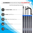 Clamped Carbon Fibre Gutter Vacuum Pole Kit (51mm Diameter) 20ft-40ft Kits 40ft (12m) Kit