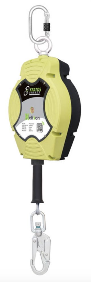 Kratos - 20m Length Helixon Retractable Wire Rope Fall Arrest Block - Vertical Use 20m