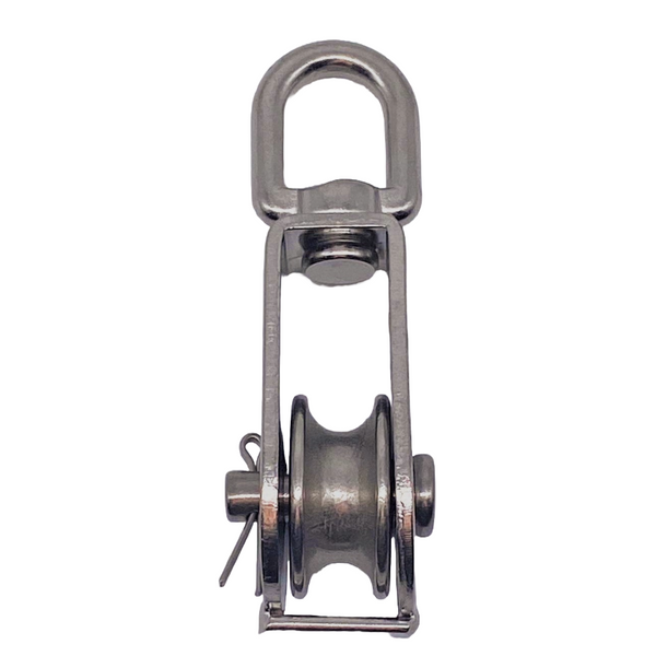 Stainless Steel AISI 316 Single Pulley Block with Swivel Eye