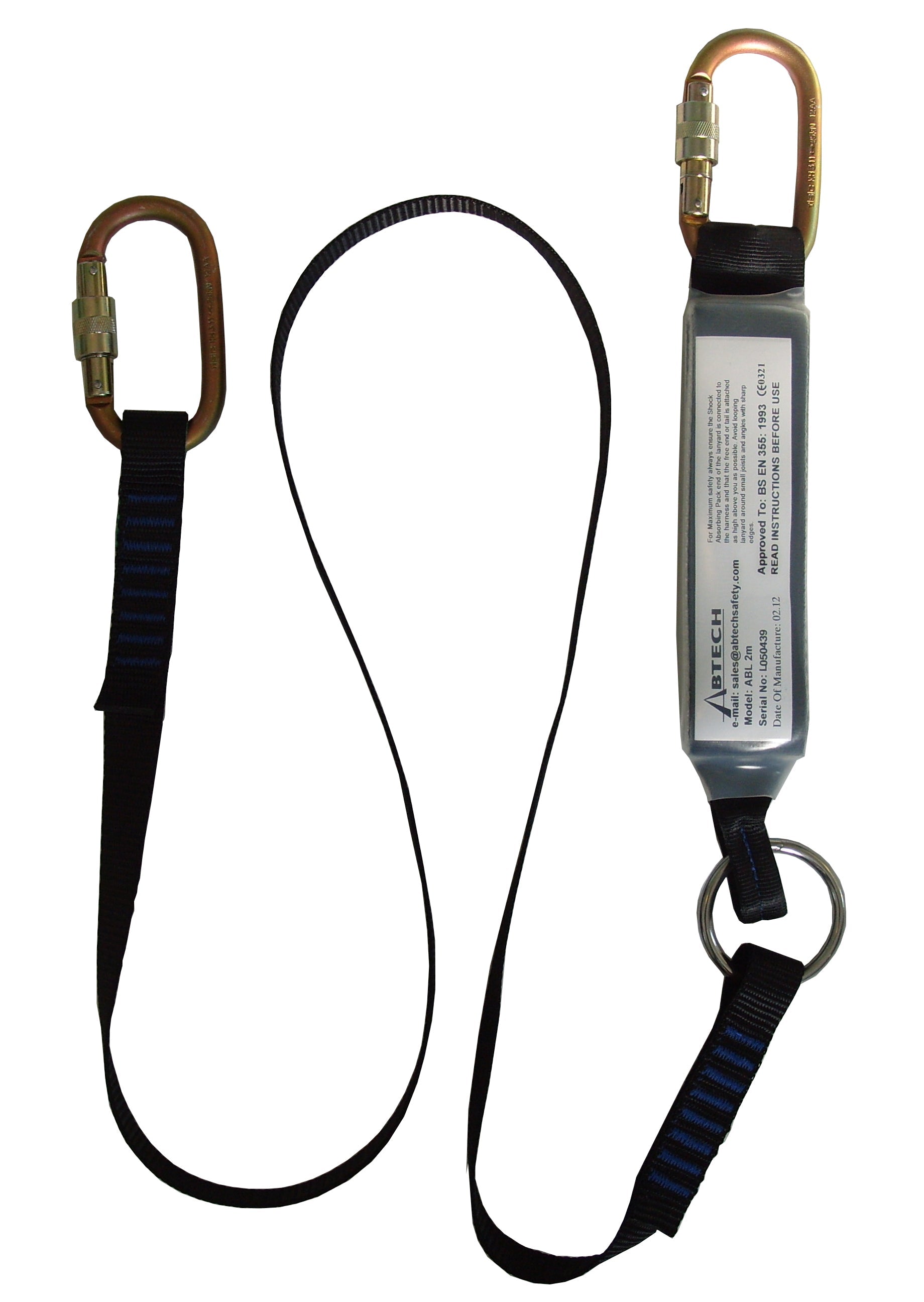 ABL2.0 - Abtech - 2m Shock Absorbing Lanyard with K10SG each end