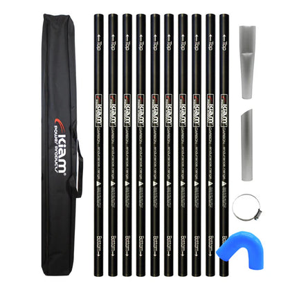 Clamped Carbon Fibre Gutter Vacuum Pole Kit (51mm Diameter) 20ft-40ft Kits