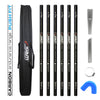 Clamped Carbon Fibre Gutter Vacuum Pole Kit (51mm Diameter) 20ft-40ft Kits