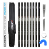 Clamped Carbon Fibre Gutter Vacuum Pole Kit (51mm Diameter) 20ft-40ft Kits