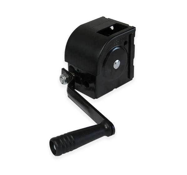 CS200 PF63301 Worm Gear Hand Winch  - Max 250kg - Side view with handle from RiggingUK