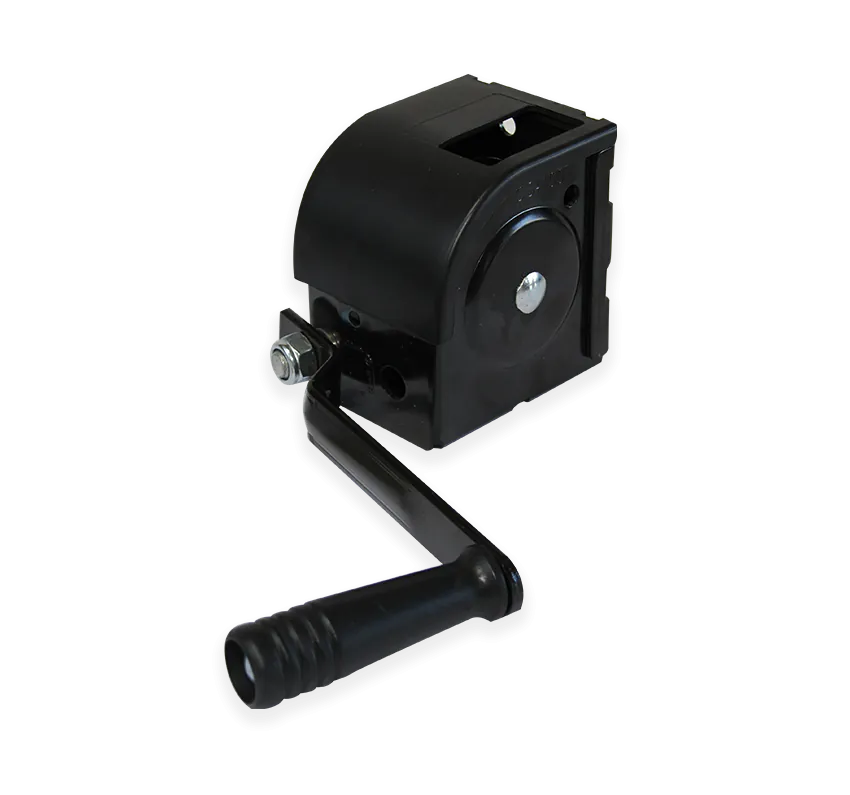 CS200 PF63301 Worm Gear Hand Winch  - Max 250kg - Side view with handle from RiggingUK