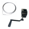 CS MD removeable handle worm gear winch and wire rope with crimped loop end