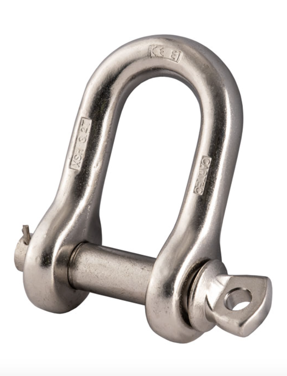 Cartec Grade 6 AISI 316L Dee Shackle with Screw Collar Pin from RiggingUK