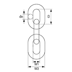 Cartec Grade 6 Stainless Steel AISI 316L Short Link Chain