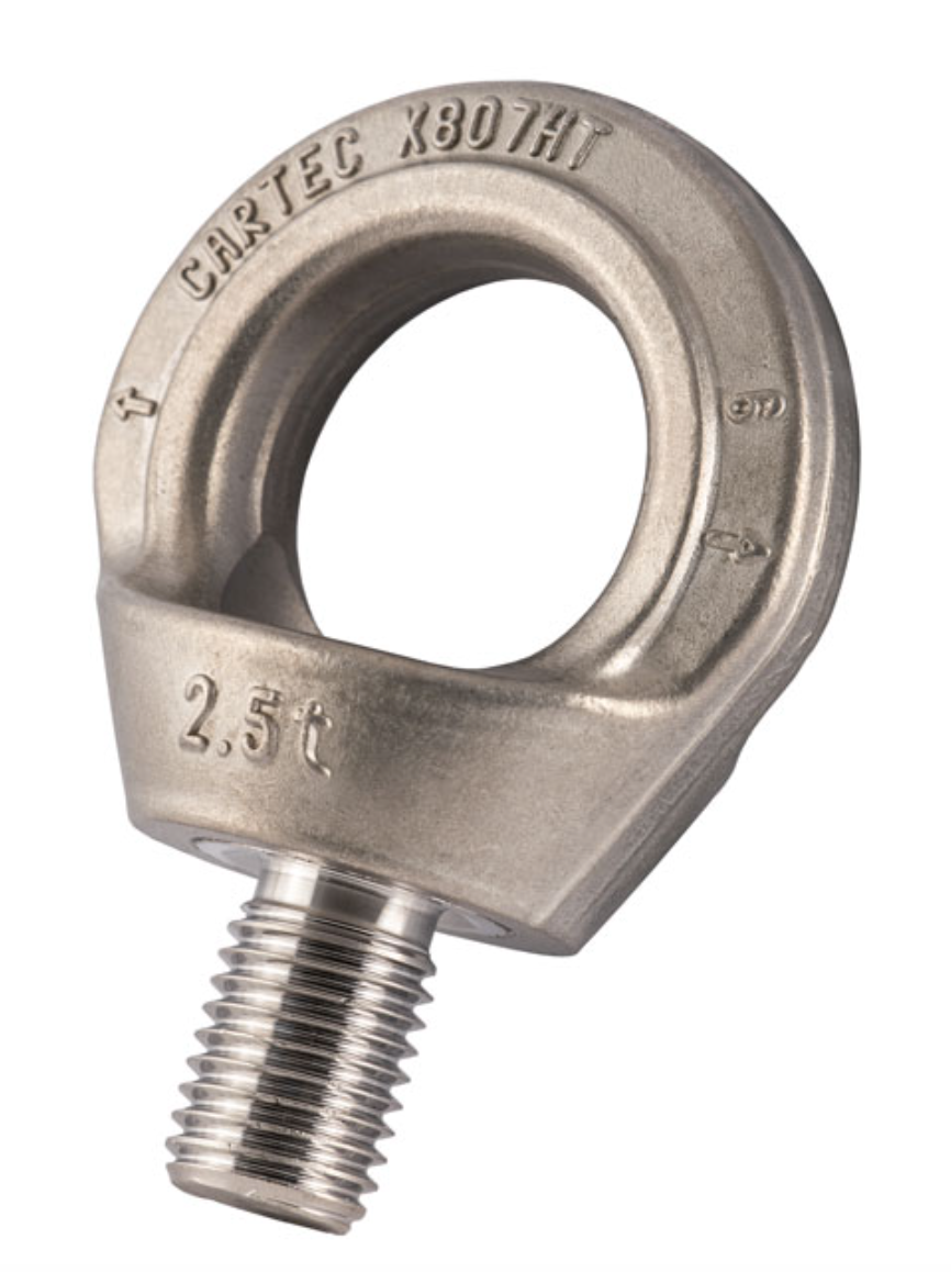 Cartec Grade 6 Stainless Steel AISI 316L Rotating Eyebolt from RiggingUK