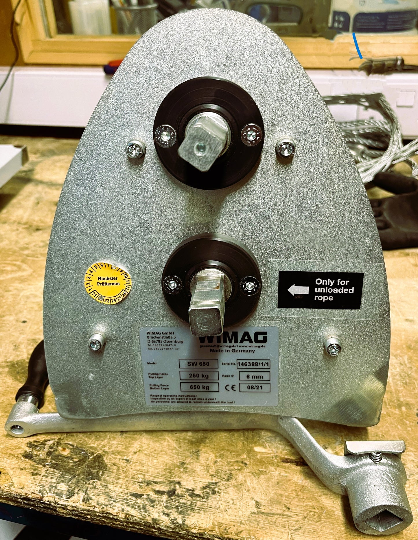 WIMAG - SW650 Braked Rope Hand Winch