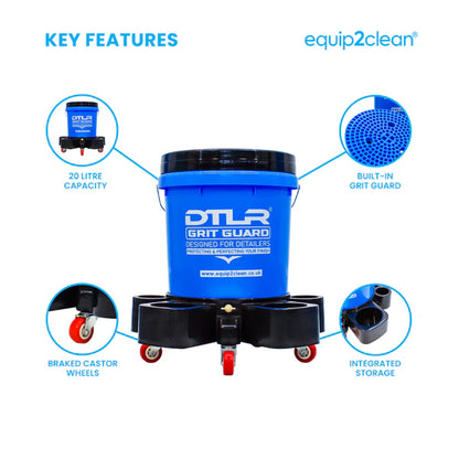 DTLR® Grit Guard Wash Bucket with Trolley