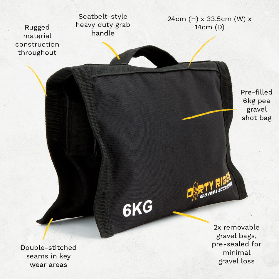 Dirty Rigger Shot Bag (WITH SHOT) 6kg / 13.2lbs Main Features from RiggingUK