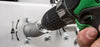 Close up of how a drill connects to a Gebuwin DW1000 Hand Winch