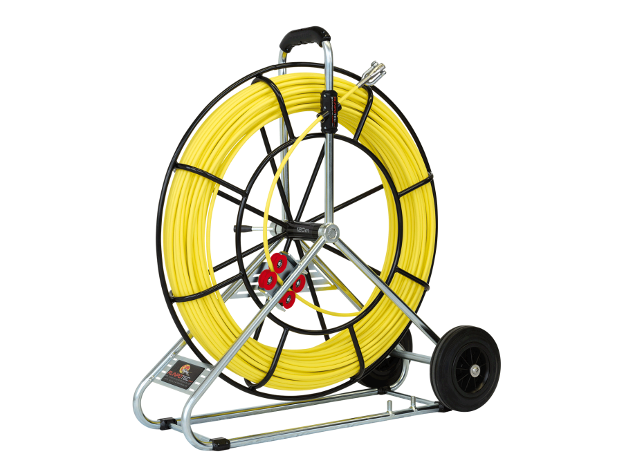 RUNPOTEC GF7.5 7.5mm Yellow Fiberglass Rod on Robust Mobile Steel Reel