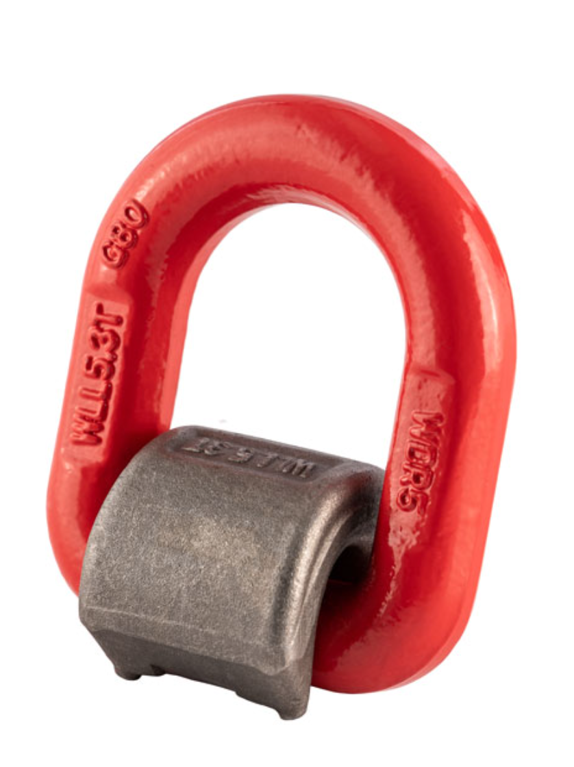 Red GT Cobra Grade 80 Weld on Pivoting D Ring from RiggingUK