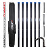 Clamped Carbon Fibre Gutter Vacuum Pole Kit (51mm Diameter) 20ft-40ft Kits