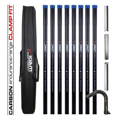 Clamped Carbon Fibre Gutter Vacuum Pole Kit (51mm Diameter) 20ft-40ft Kits